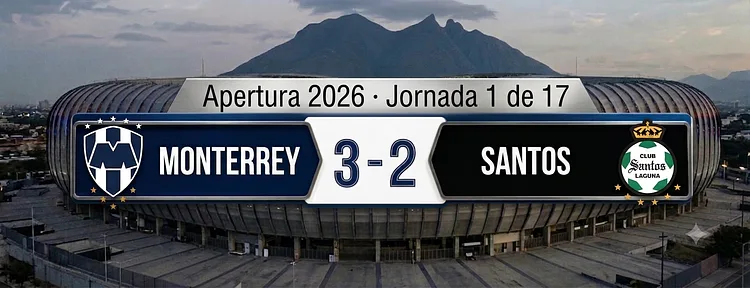 Arranque Fulminante y Venganza Táctica: Rayados Asfixia a Santos